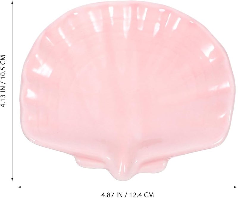 Ceramic Soap Dish with Self Draining Design Pink Bathroom Soap Holder for Shower Sink - Image 2